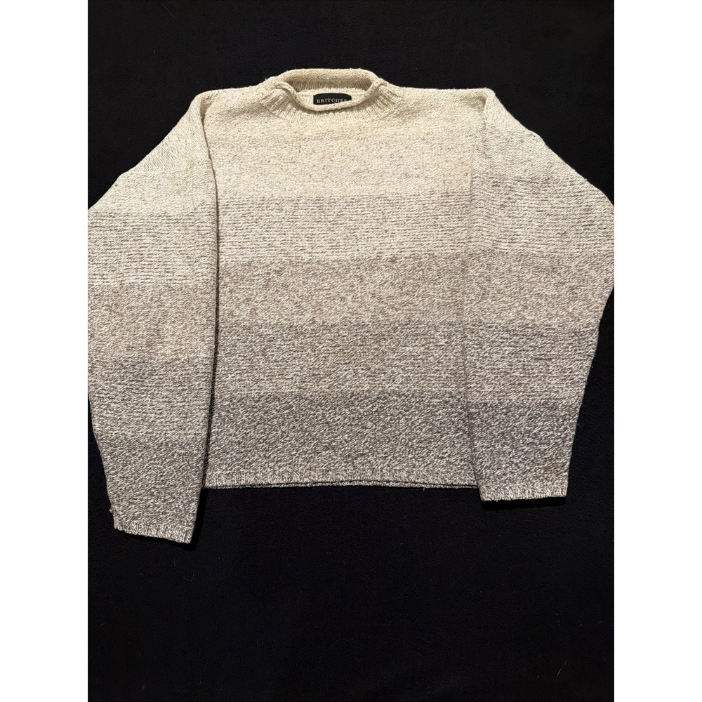 Britches Great Outdoors Beige Ombré Crew Neck Mens Size Small